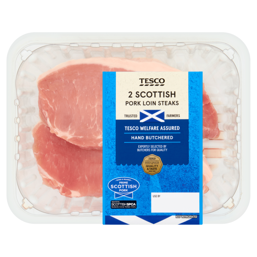 Tesco 2 Scottish Pork Loin Steaks 250g
