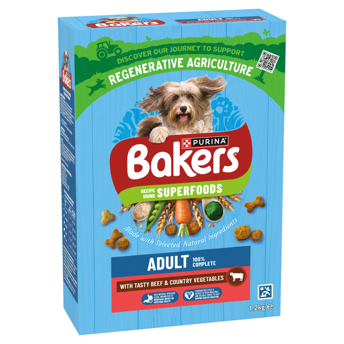 BAKERS Superfoods Beef with Vegetables Dry Dog Food 1.2kg