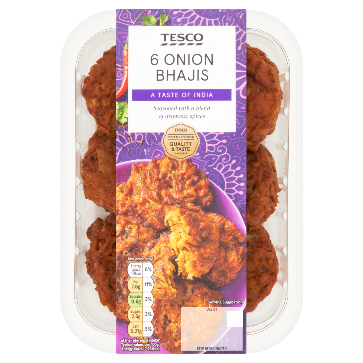 Tesco 6 Onion Bhajis 294g