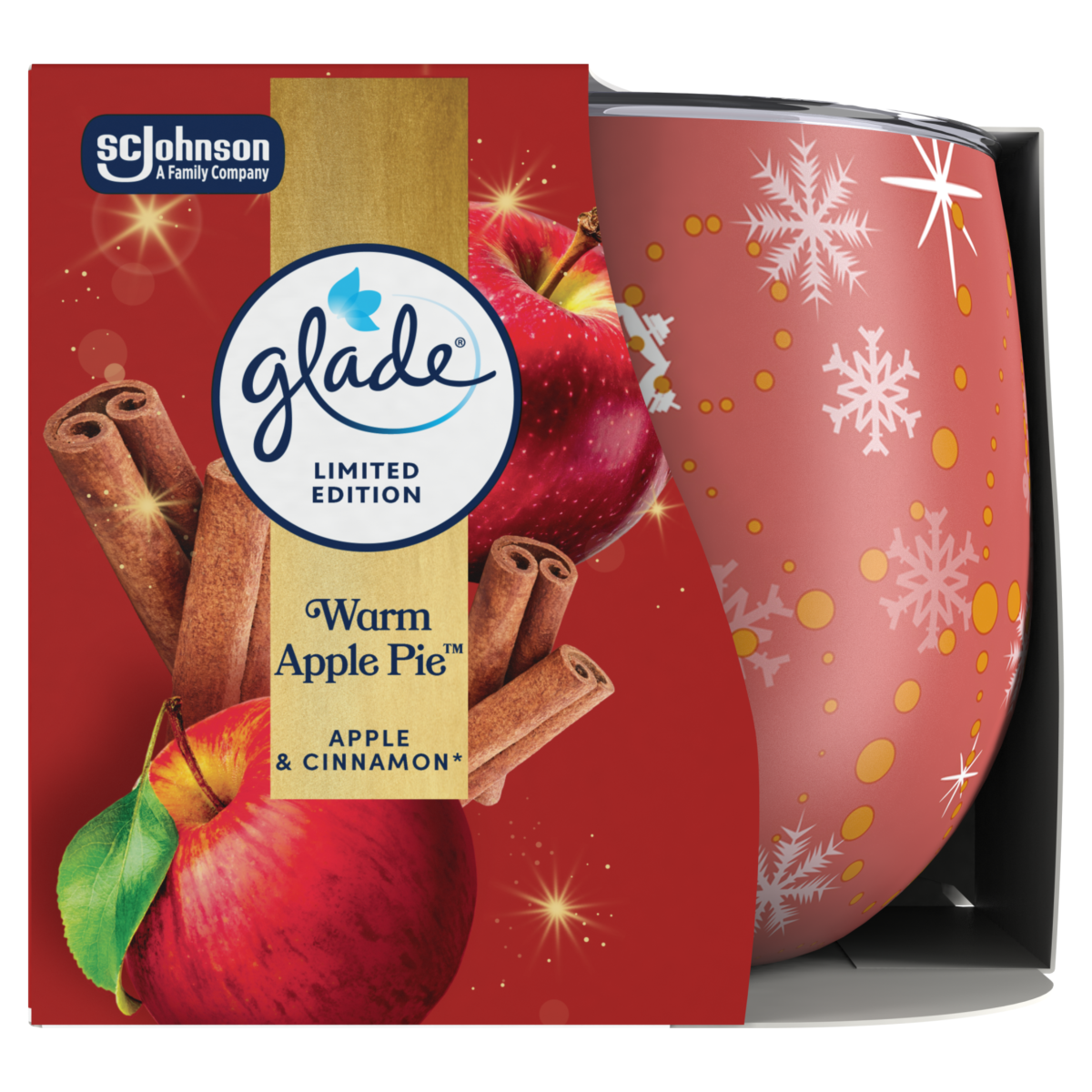 Glade Scented Candle Sleeved Warm Apple Pie 108g
