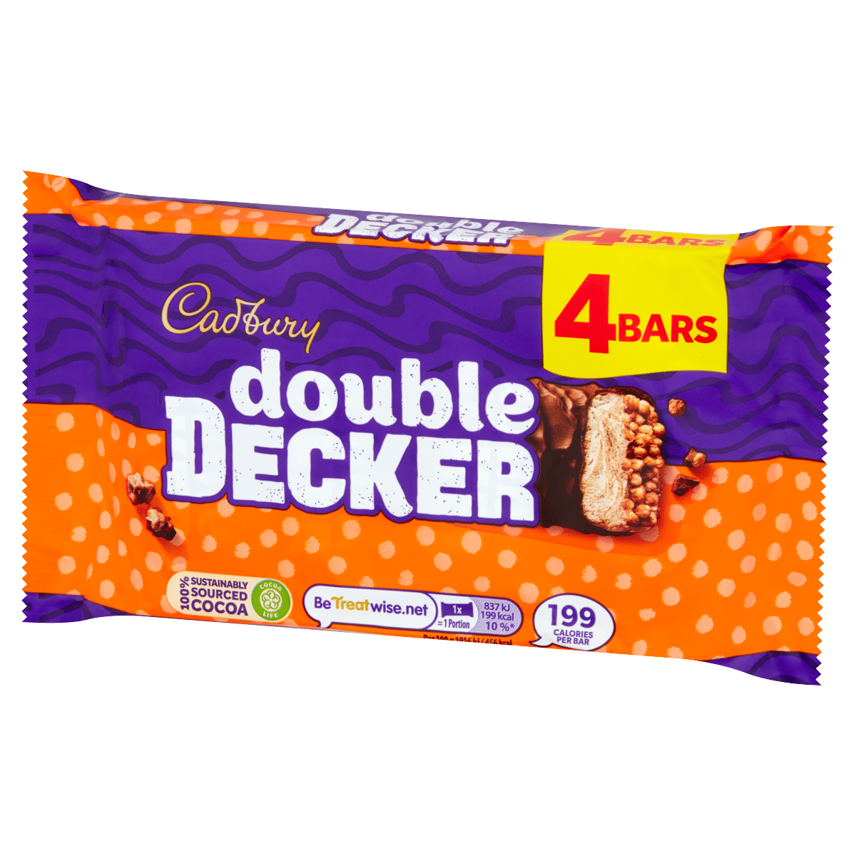 Cadbury Double Decker Chocolate Bar 4 Pack 174.8g