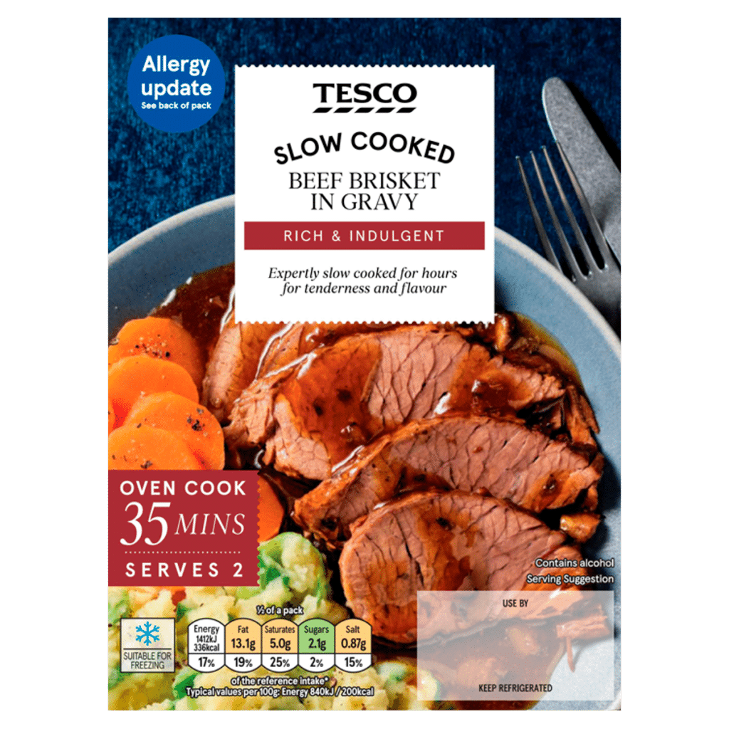 Tesco Slow Cooked Beef Brisket in Gravy 380g