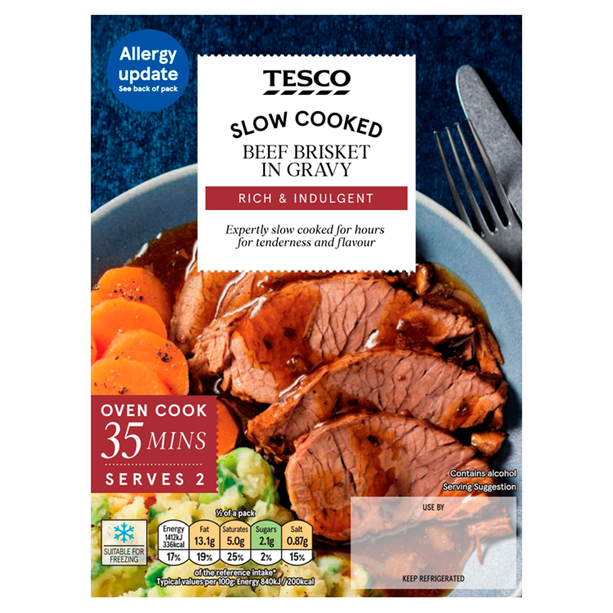 Tesco Slow Cooked Beef Brisket in Gravy 380g