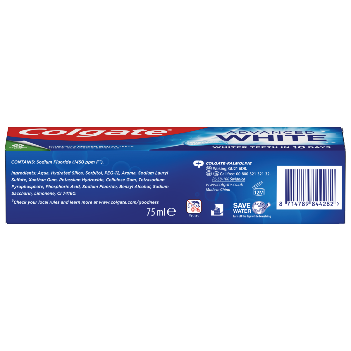 Colgate Advanced White Teeth Whitening Toothpaste 75ml