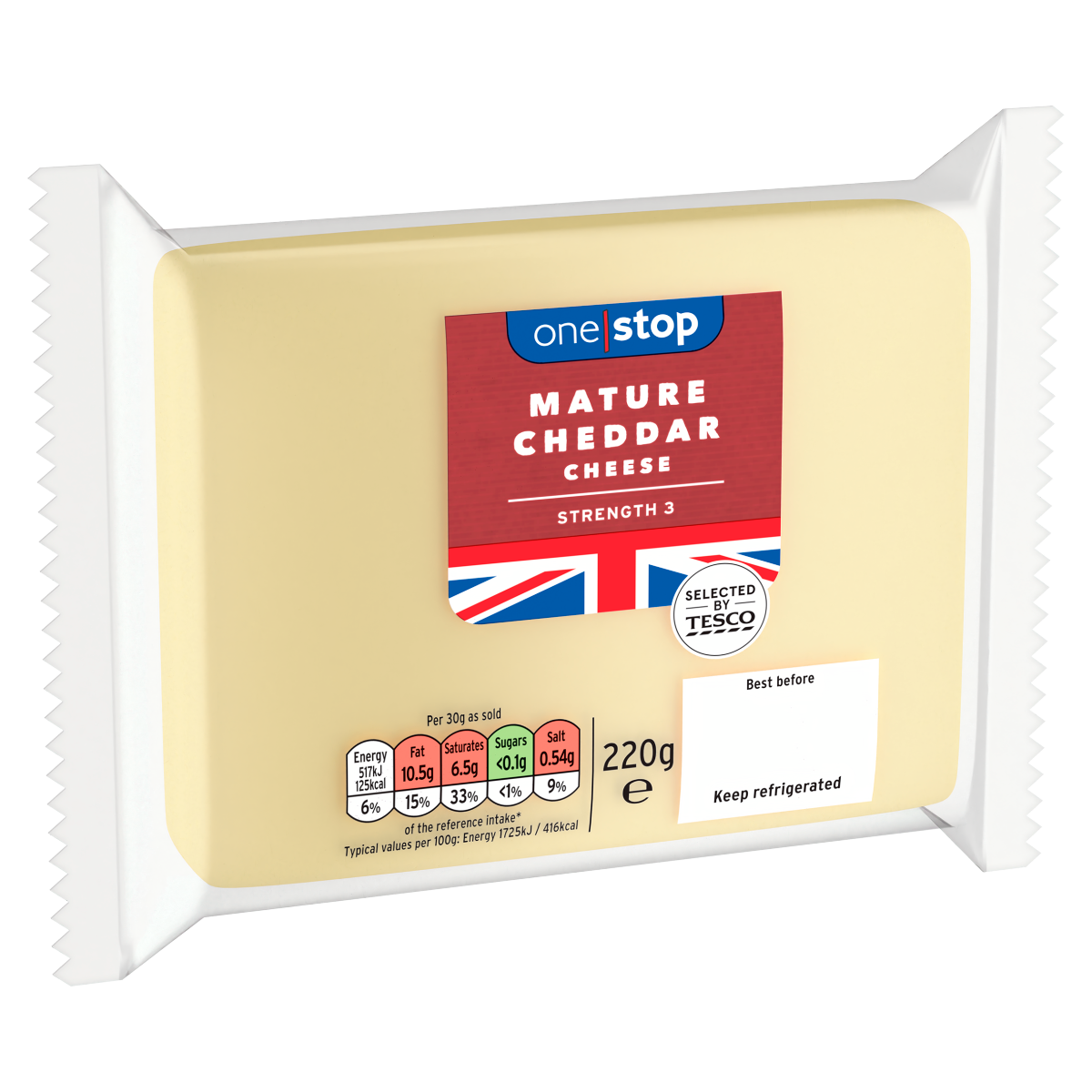 One Stop Mature Cheddar Cheese 220g