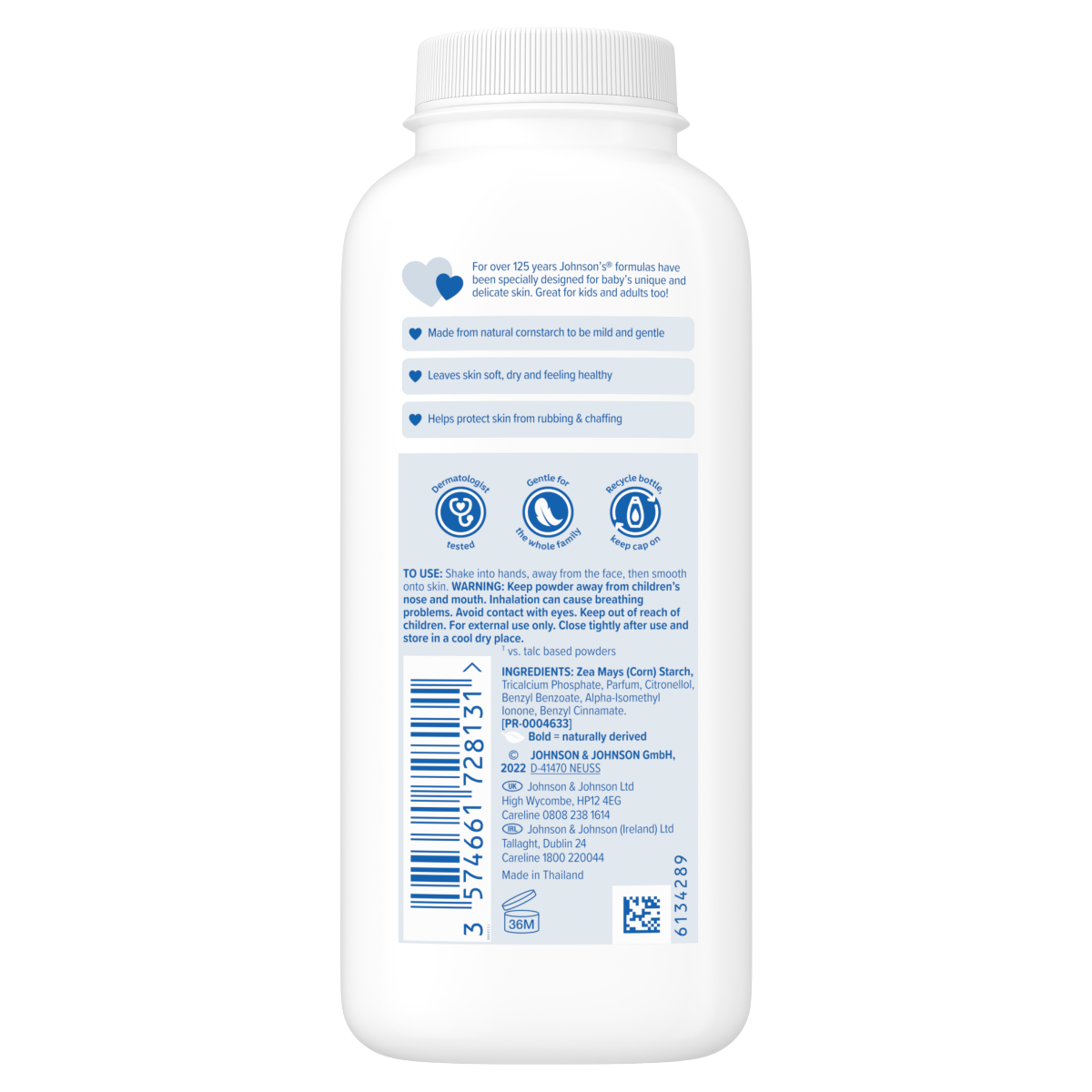 Johnson’s Baby Powder Natural Cornstarch 200g