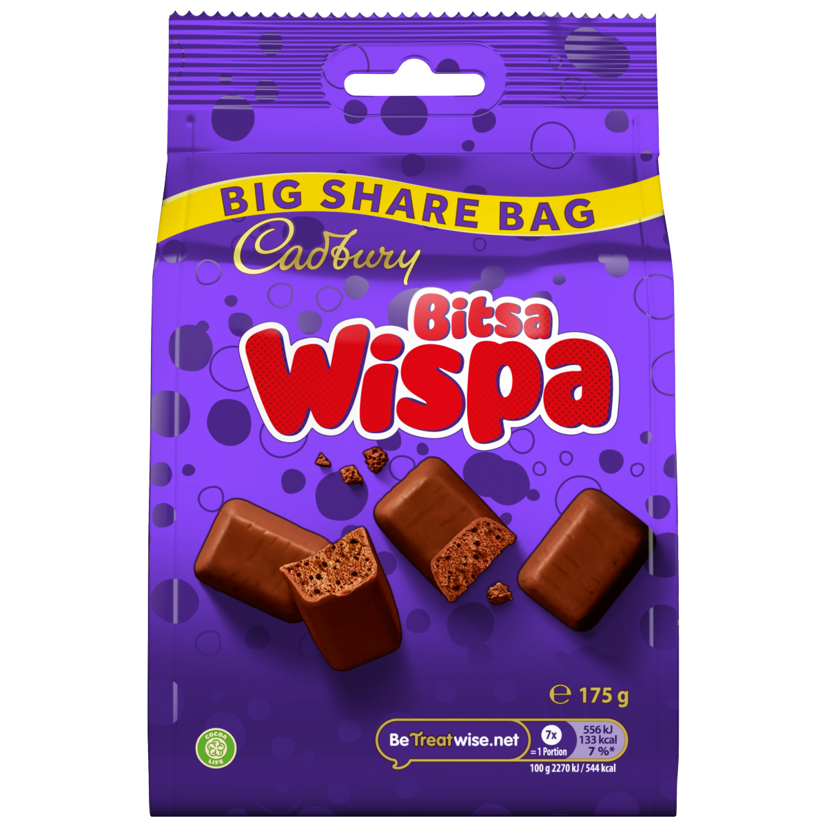Cadbury Bitsa Wispa Chocolate Large Sharing Bag 175 g