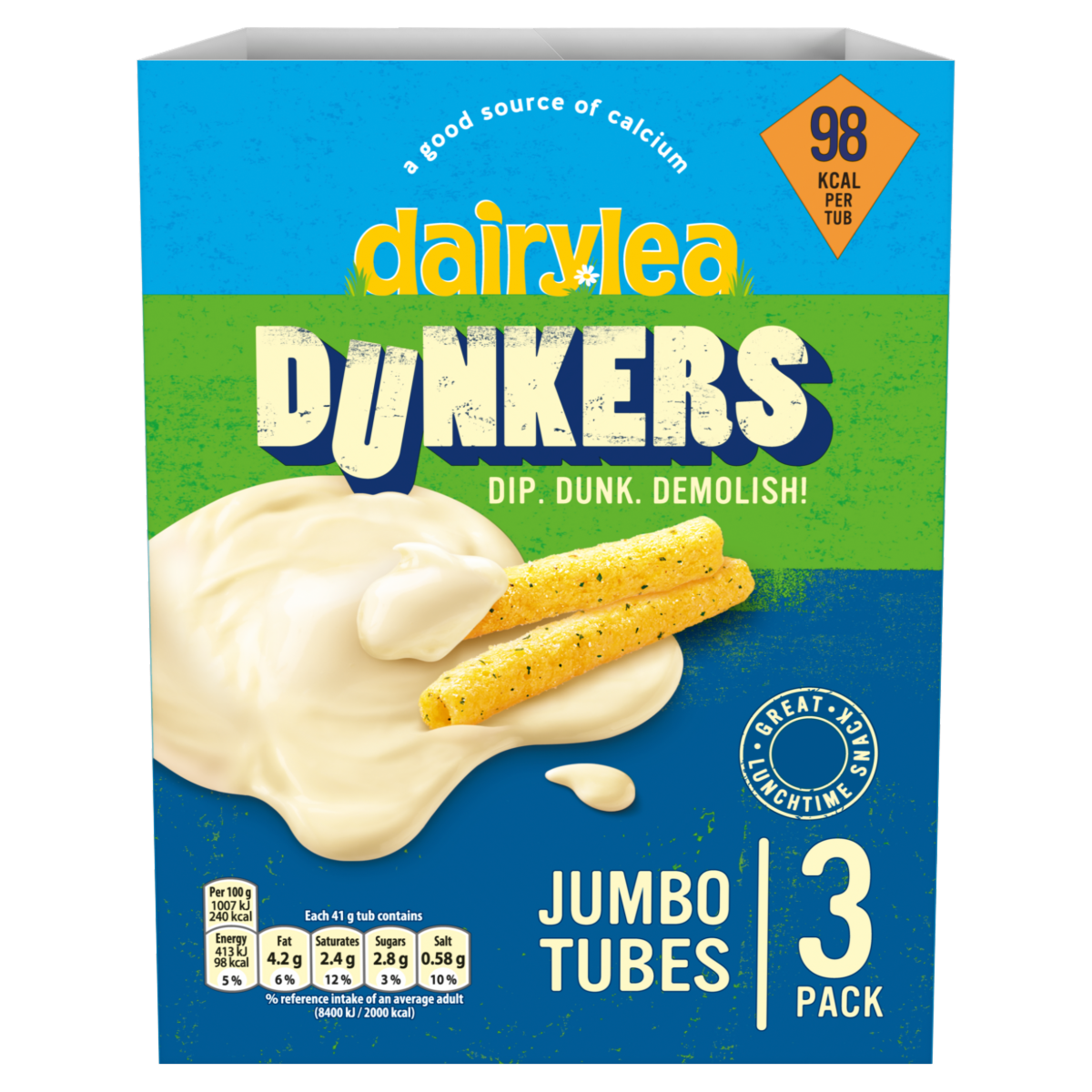 Dairylea Dunkers Jumbo Processed Cheese-snack 123g