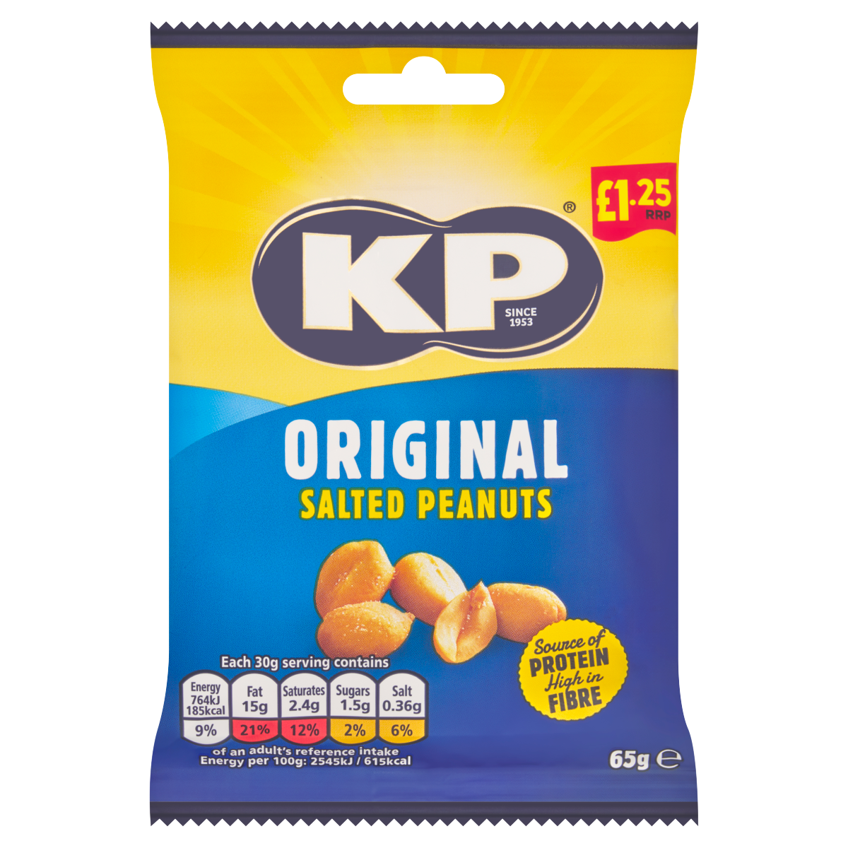 KP Original Salted Peanuts 65g