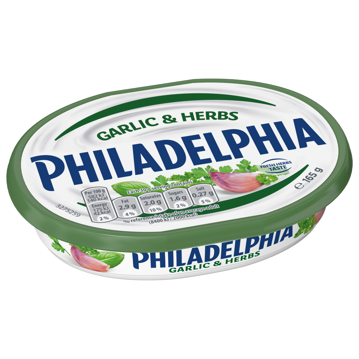 Philadelphia Garlic & Herbs Soft Cream Cheese 165g