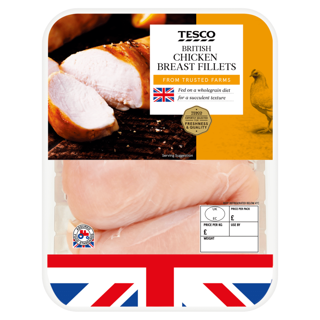 Tesco British Chicken Breast Fillets 580g