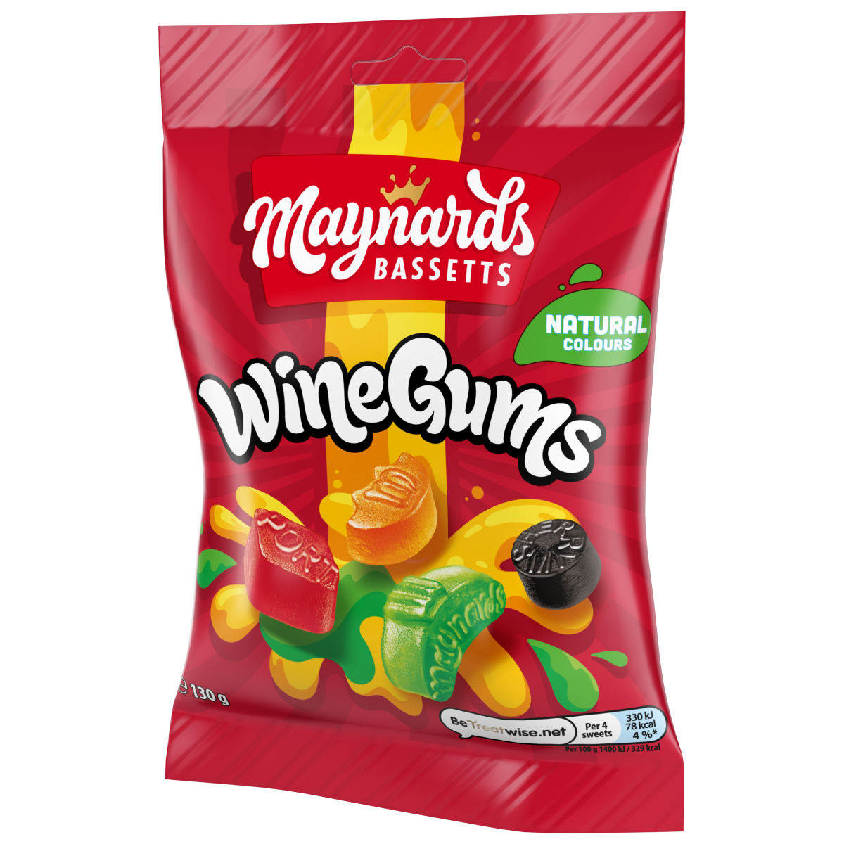 Maynards Bassetts Wine Gums Sweets Sharing Bag 130g
