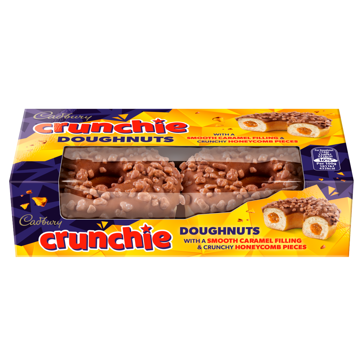 Cadbury Crunchie Doughnuts 2 x 74g (148g)