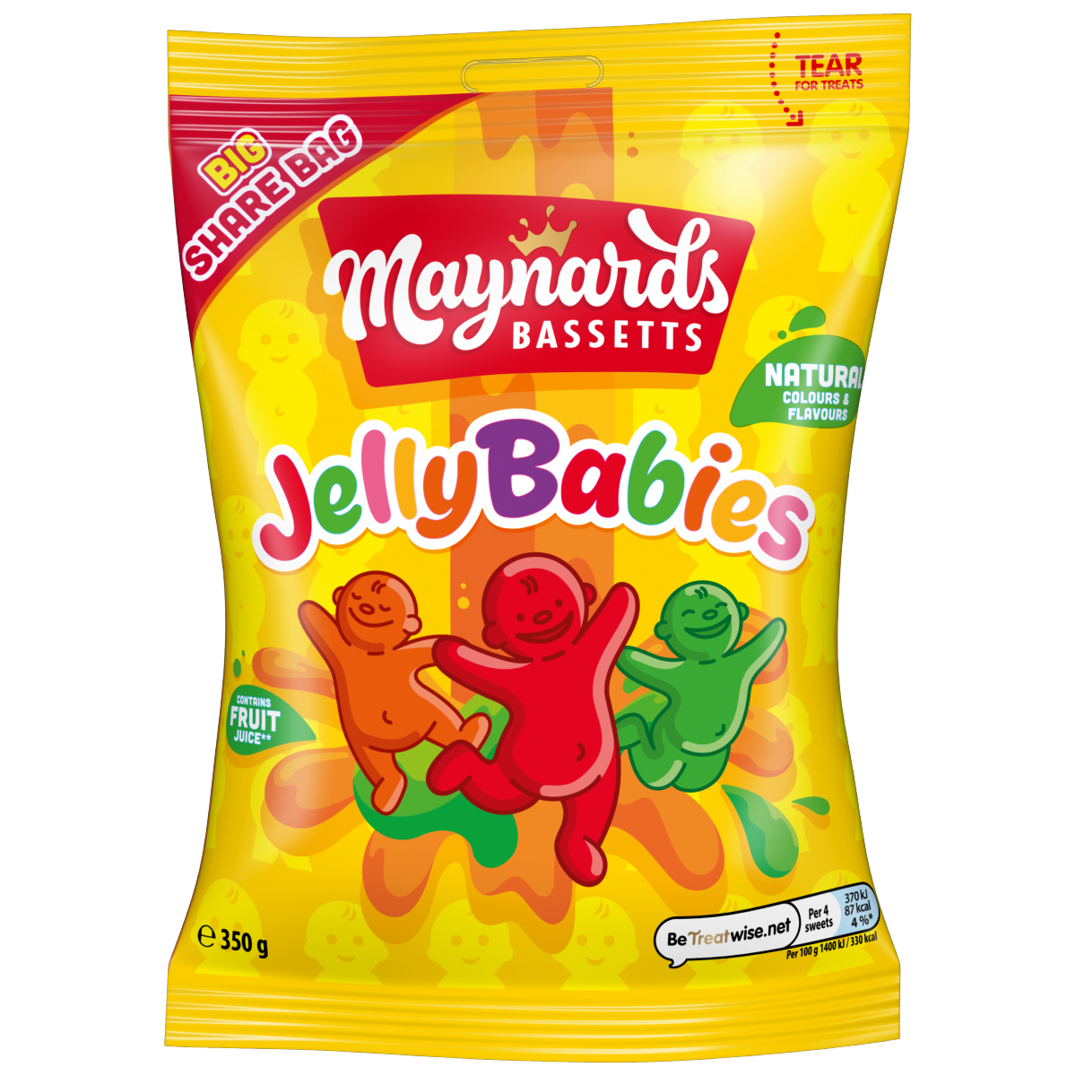Maynards Bassetts Jelly Babies Sweets Sharing Bag 350g