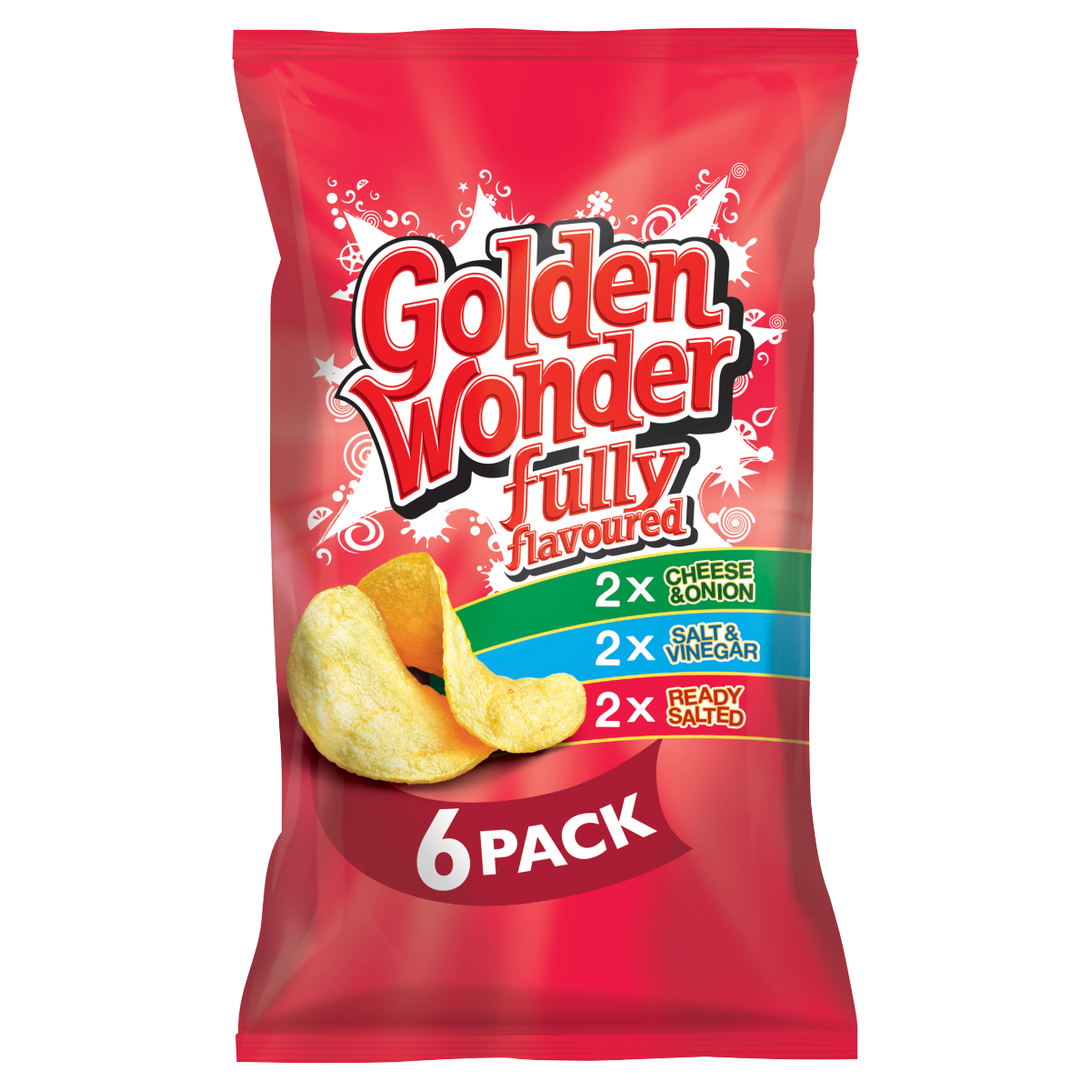 Golden Wonder Fully Flavoured Variety Pack 6 x 25g