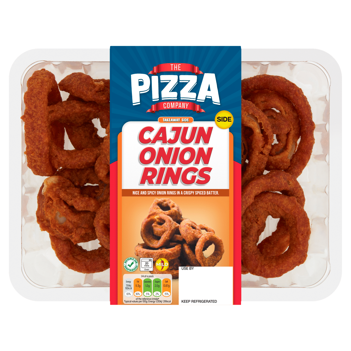 The Pizza Company Takeaway Side Cajun Onion Rings 300g