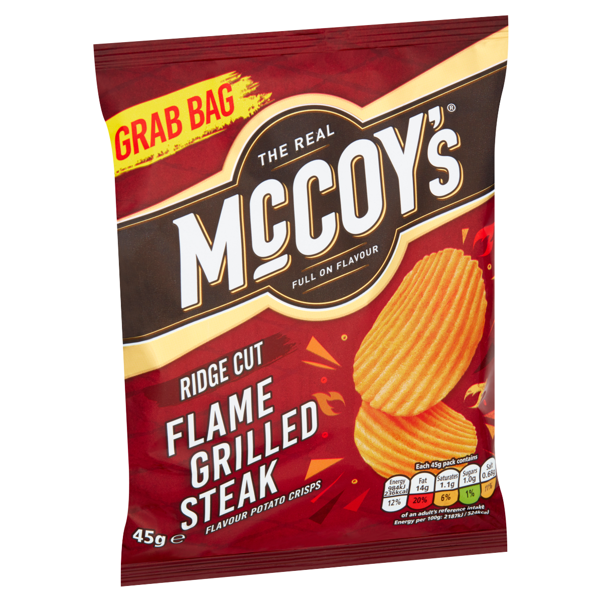 McCoy’s Flame Grilled Steak Flavour Potato Crisps 45g