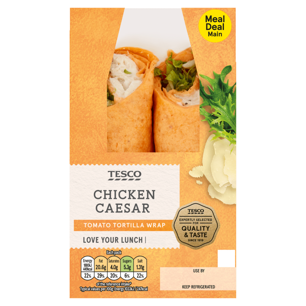 Tesco Chicken Caesar Tomato Tortilla Wrap