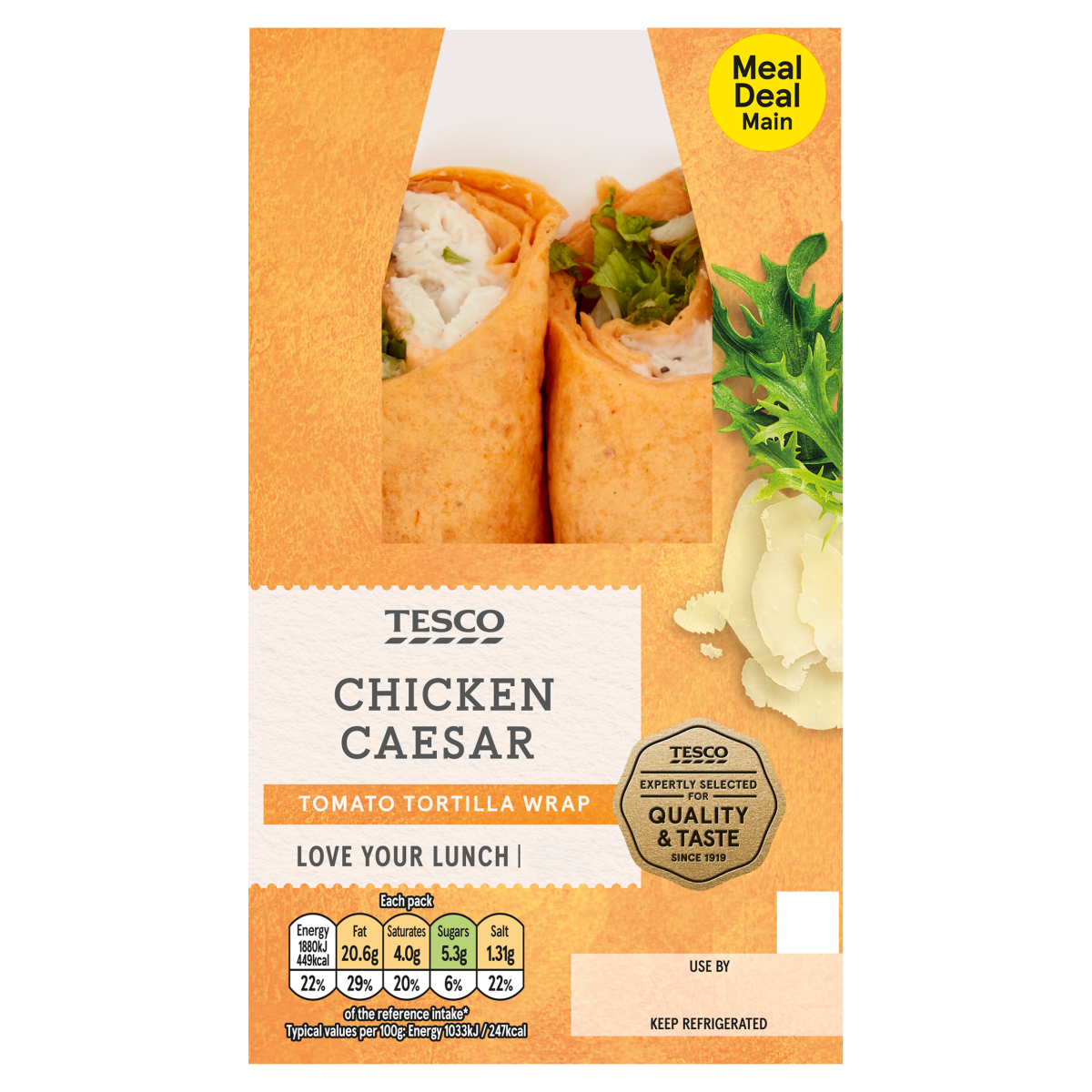 Tesco Chicken Caesar Tomato Tortilla Wrap