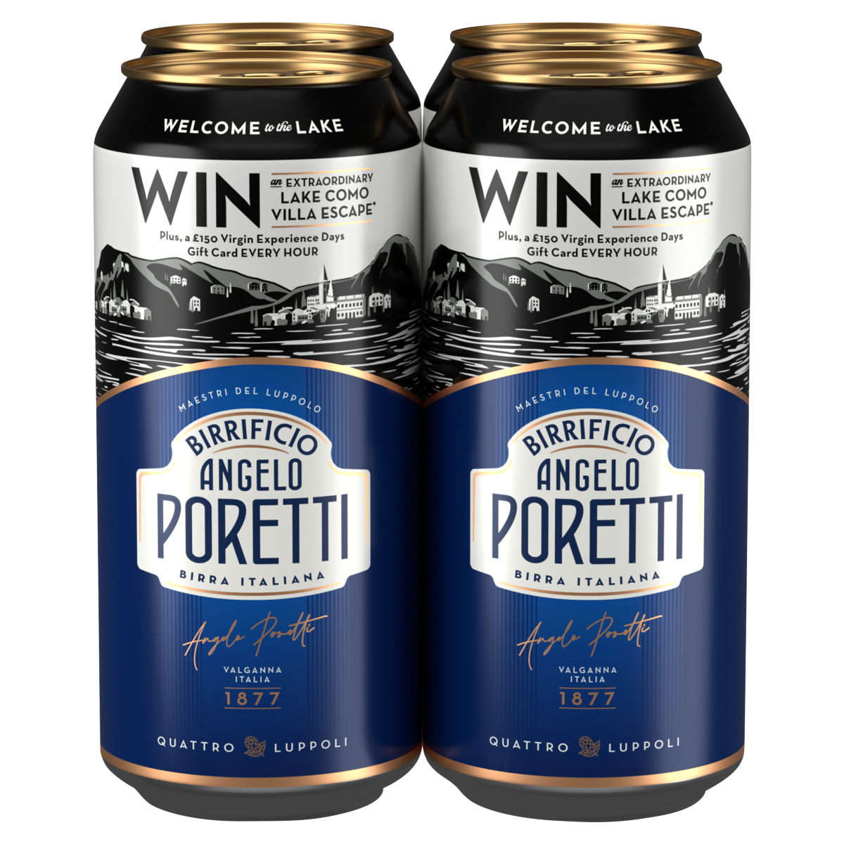 Birrificio Angelo Poretti Premium Lager Beer 4 x 440ml Cans