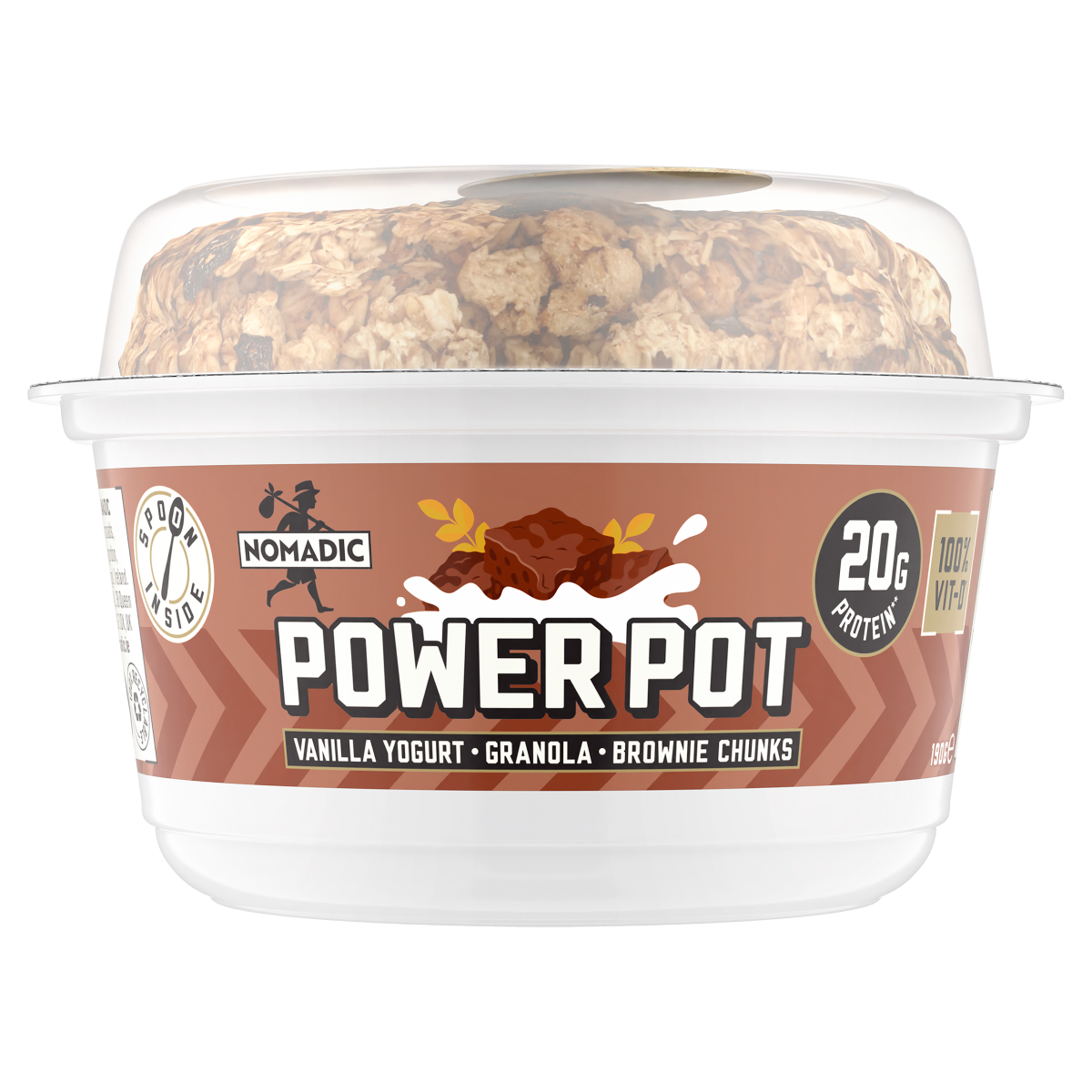 Nomadic Power Pot Vanilla Yogurt Granola Brownie Chunks 190g