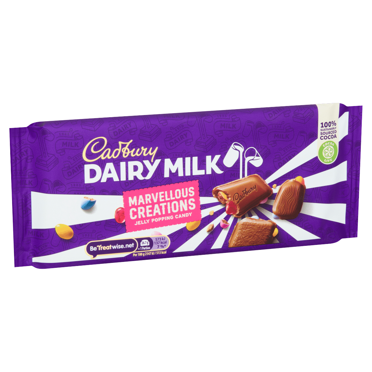 Cadbury Dairy Milk Marvellous Creations Jelly Popping Candy 160g
