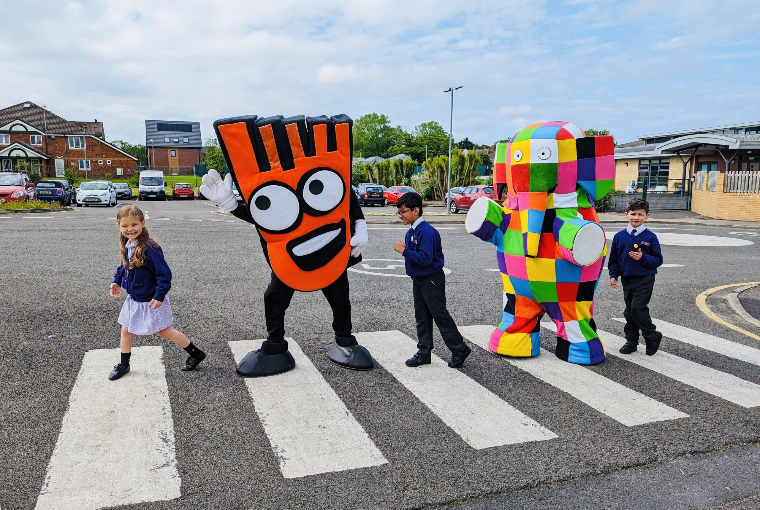One Stop supports Living Streets’ Walk to School Week with the help of Elmer the Patchwork Elephant!
