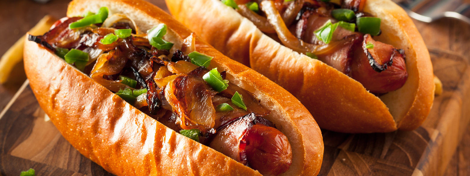 Bacon wrapped hot dogs