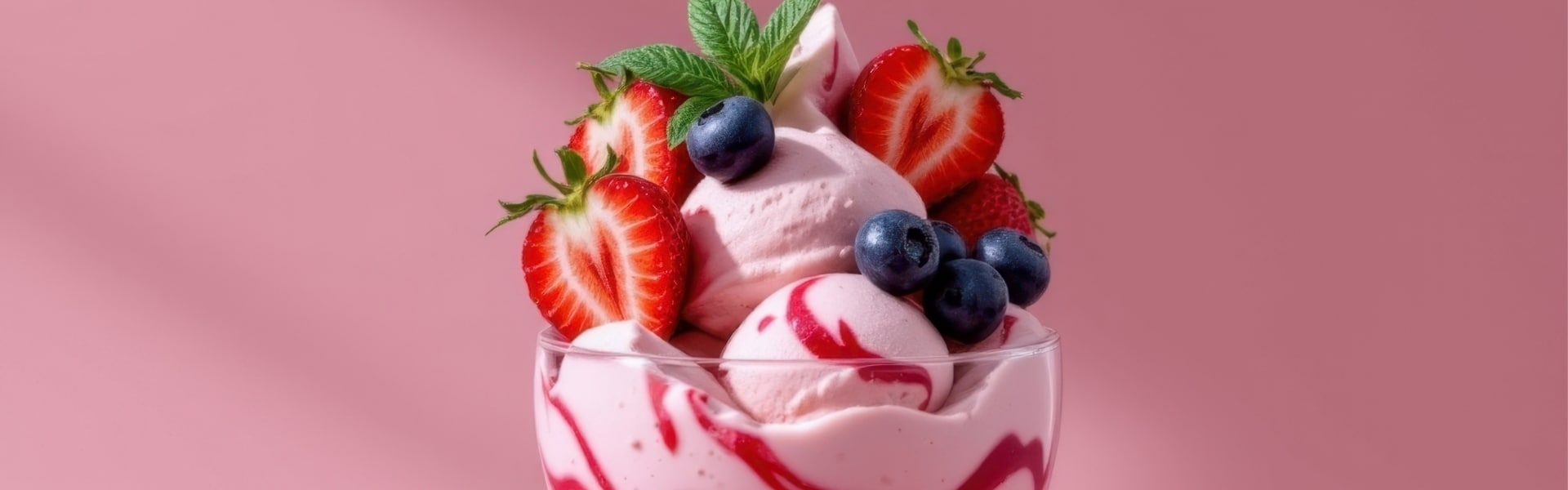 Strawberry sharing sundae