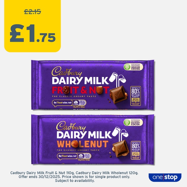 P11B – Cadbury Dairy Milk Bars