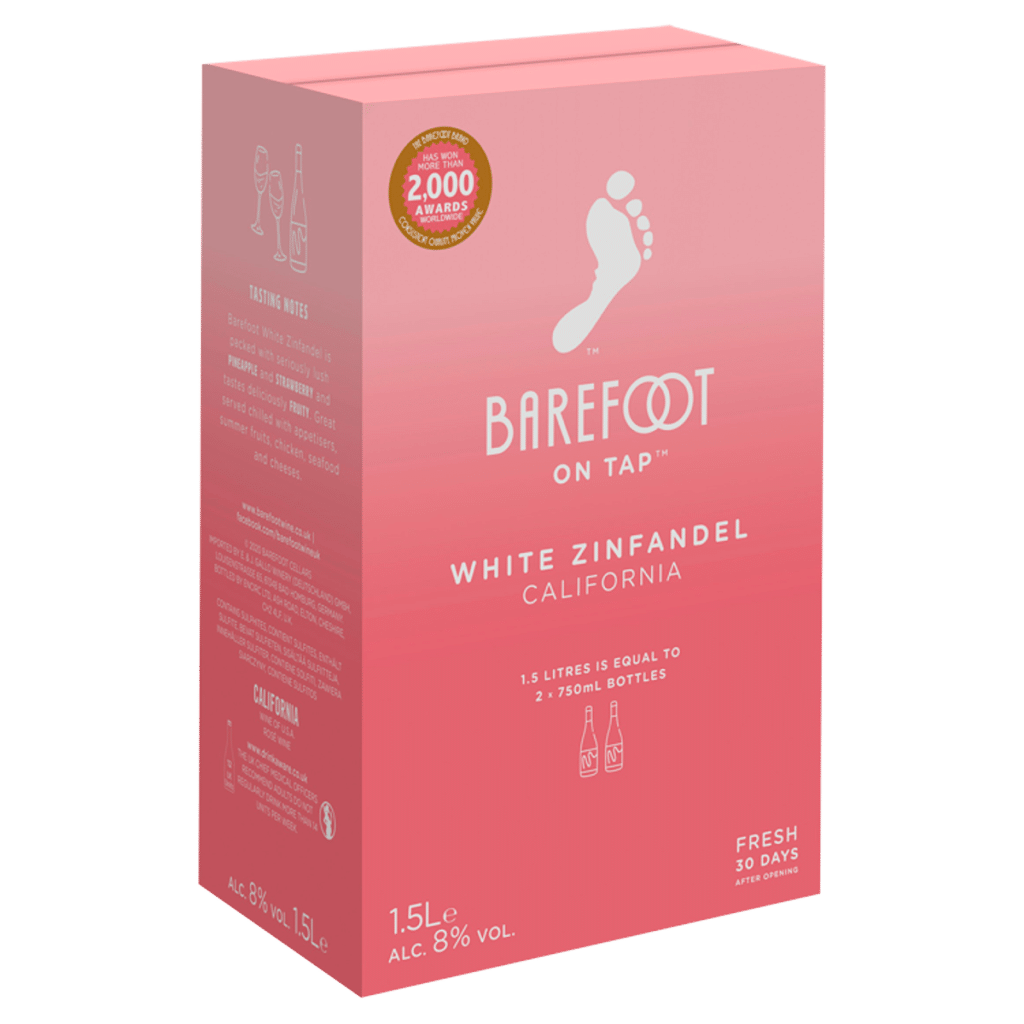 Barefoot On Tap White Zinfandel 1.5L