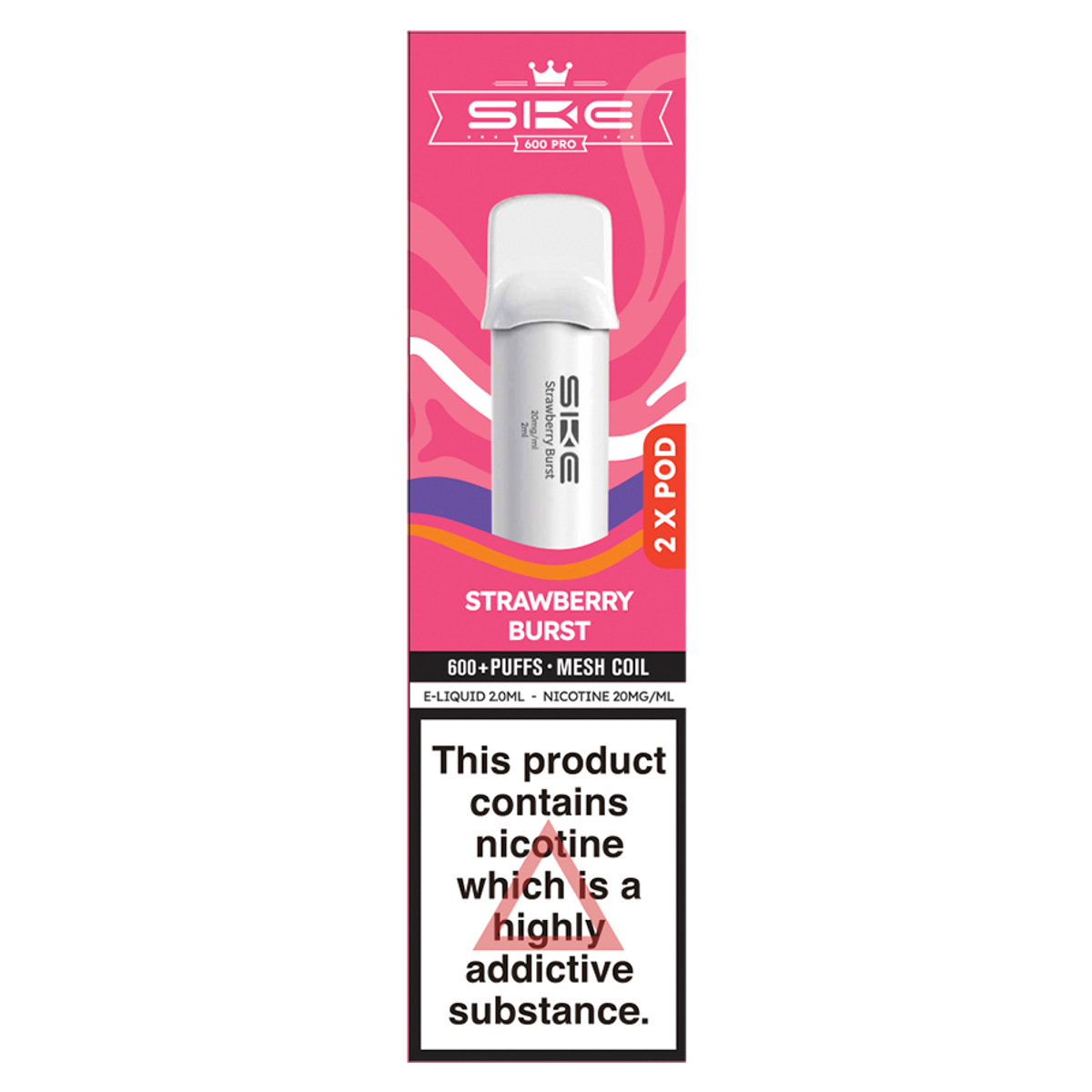 SKE 600 Pro 2 Strawberry Burst Pod 20mg/ml