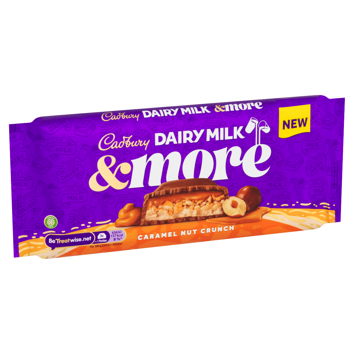 Cadbury Dairy Milk & More Caramel Nut Crunch 200g