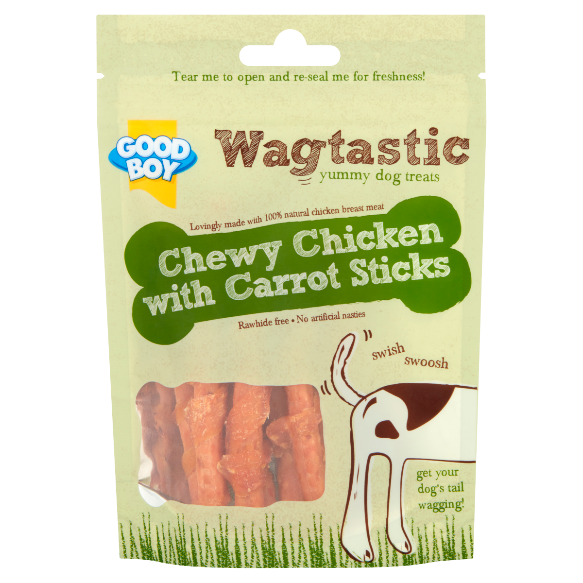Good Boy Wagtastic Chewy Chicken with Carrot Sticks 70g