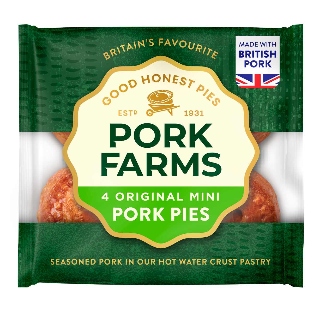 Pork Farms 4 Original Mini Pork Pies 200g