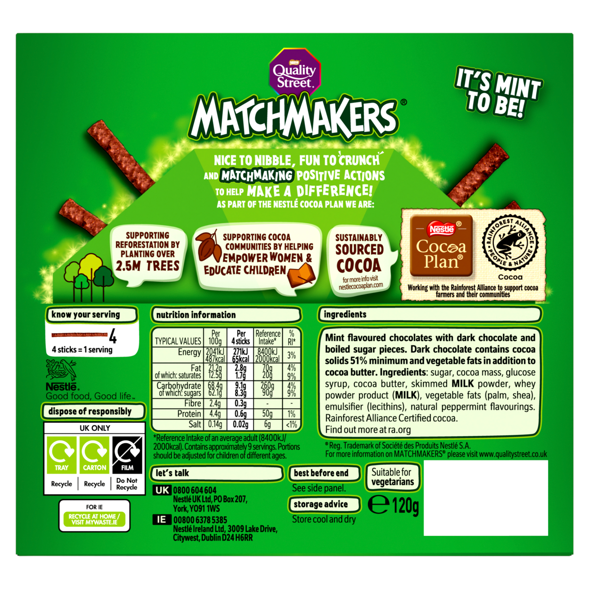 Quality Street Matchmakers Cool Mint 120g