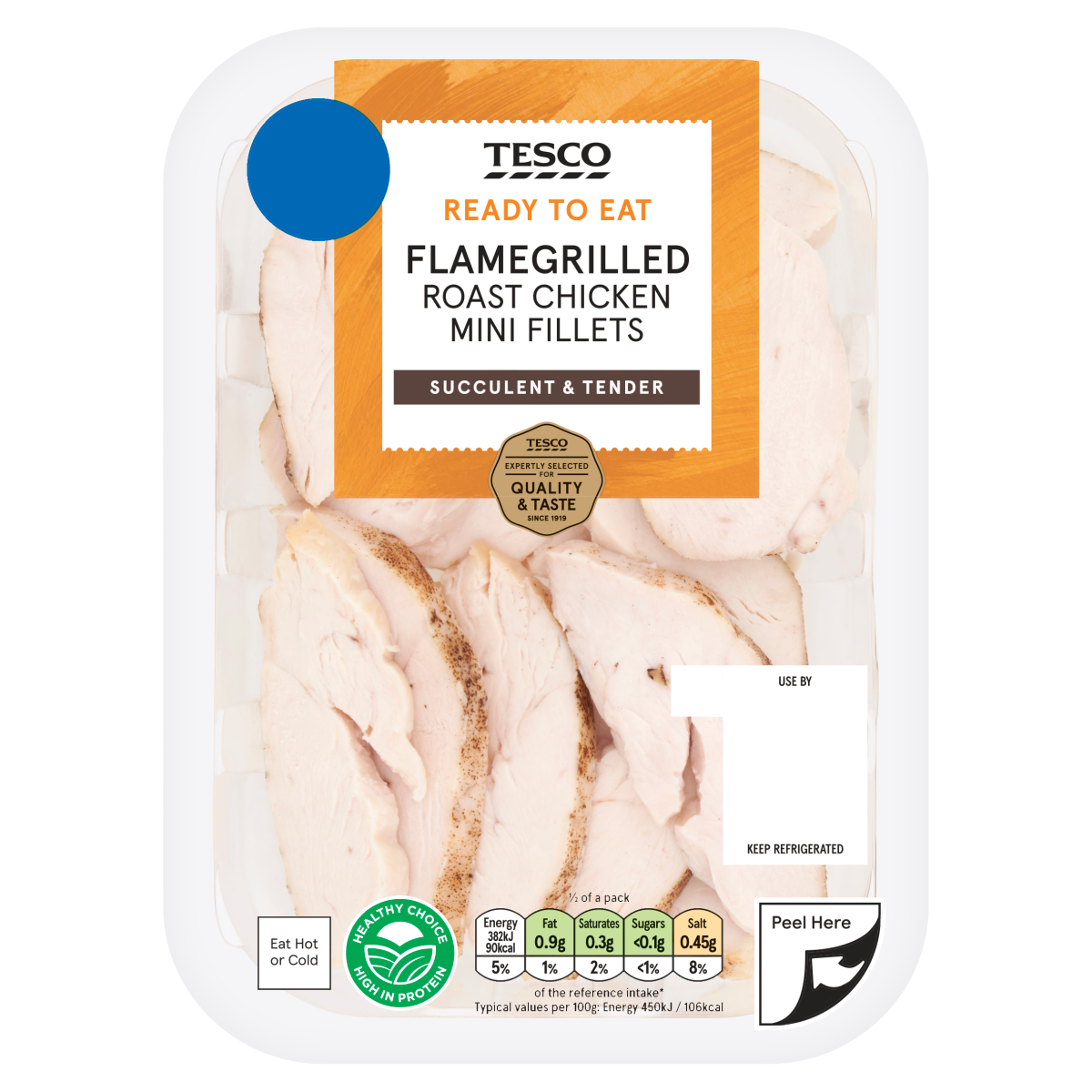 Tesco Flamegrilled Roast Chicken Breast Slices 160g
