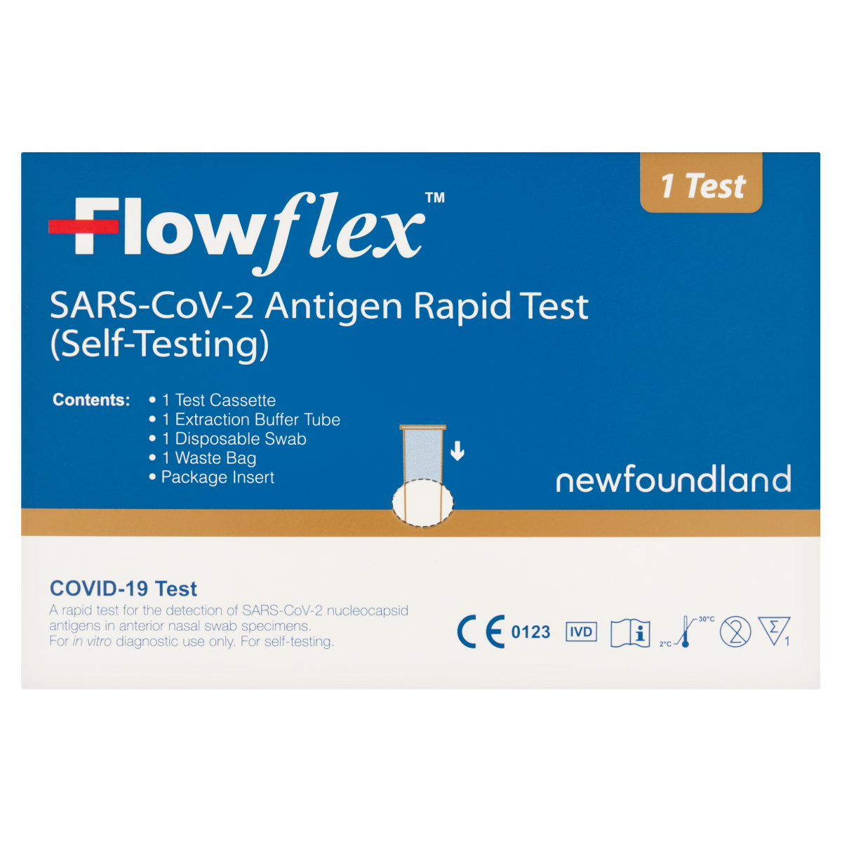 Flowflex SARS-CoV-2 Antigen Rapid Test (Self-Testing) 1 Test