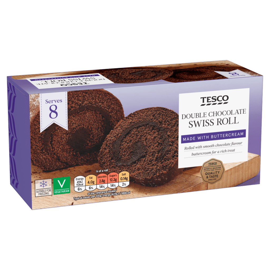 Tesco Double Chocolate Swiss Roll