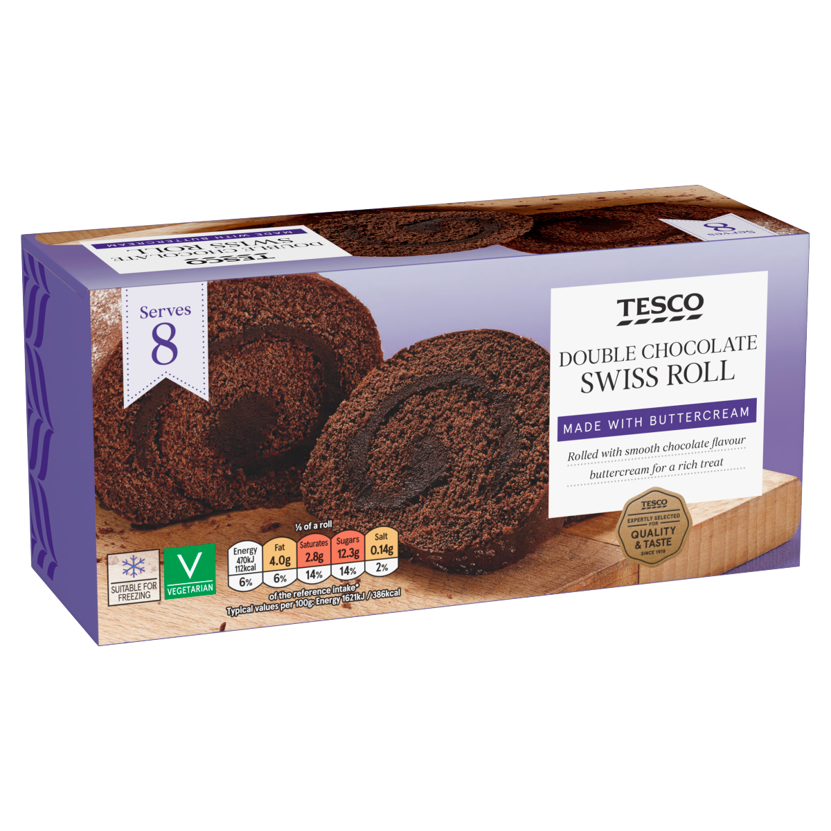 Tesco Double Chocolate Swiss Roll