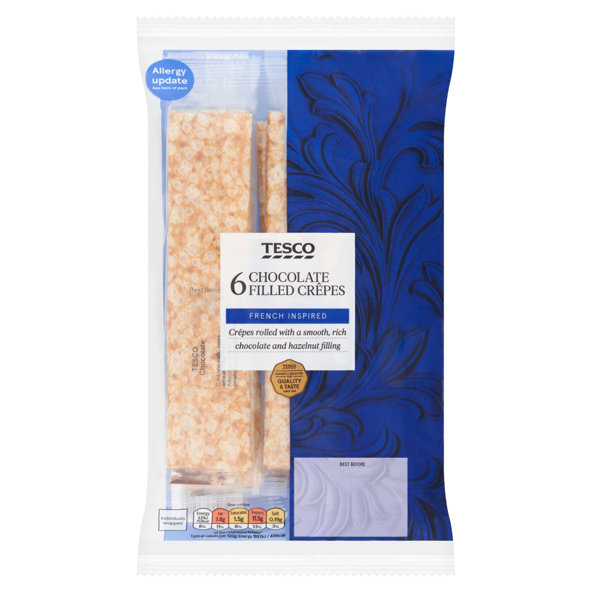 Tesco Chocolate Filled Crêpes 192g