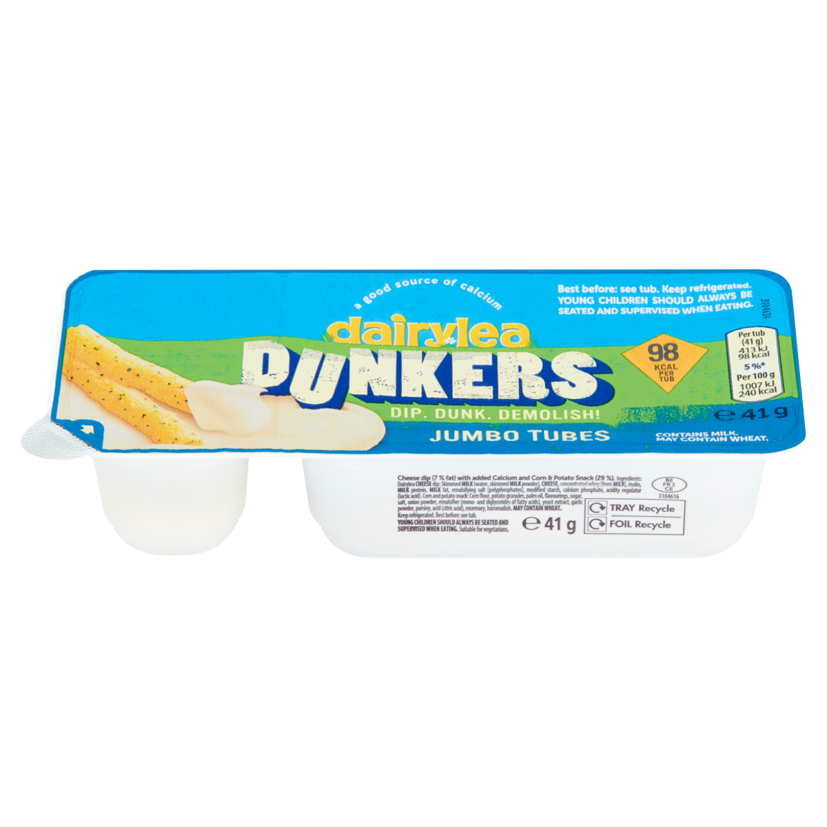 Dairylea Dunkers Jumbo Tubes Cheese Snack Single pack 41 g