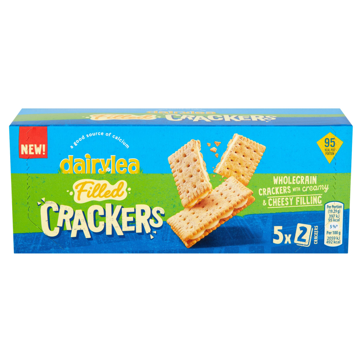 Dairylea Filled Cheese Crackers 5 pack Multipack (5 x 19.3g) 96.4 g