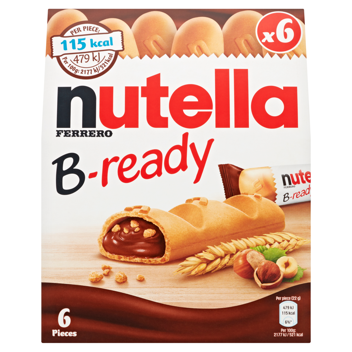 NUTELLA® B-ready 132g – 6 Bars x 22g