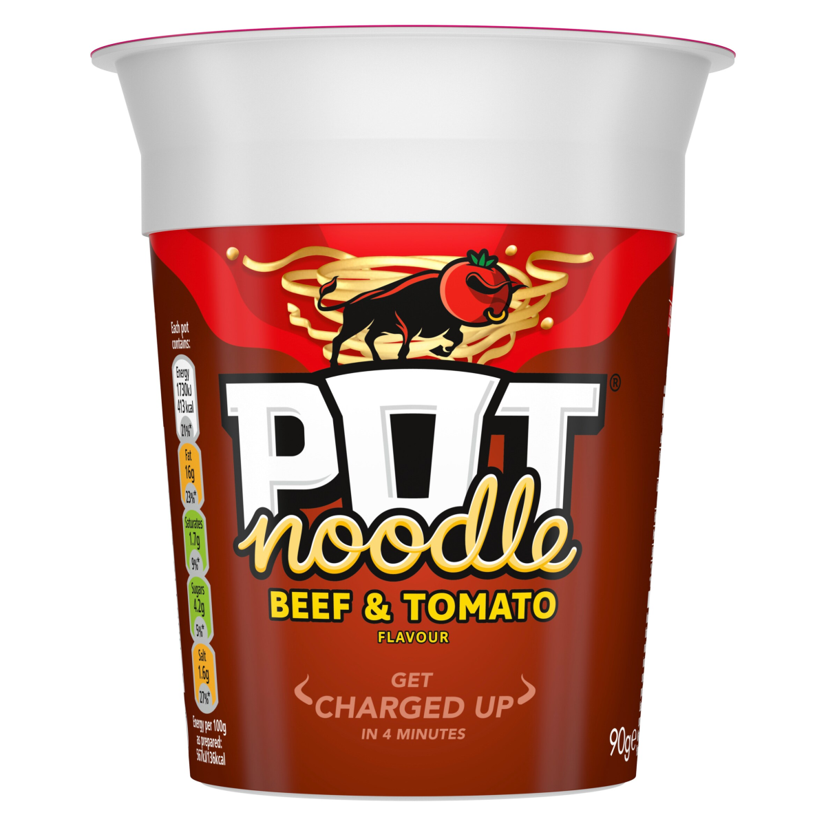 Pot Noodle Beef & Tomato Instant Snack 90 g