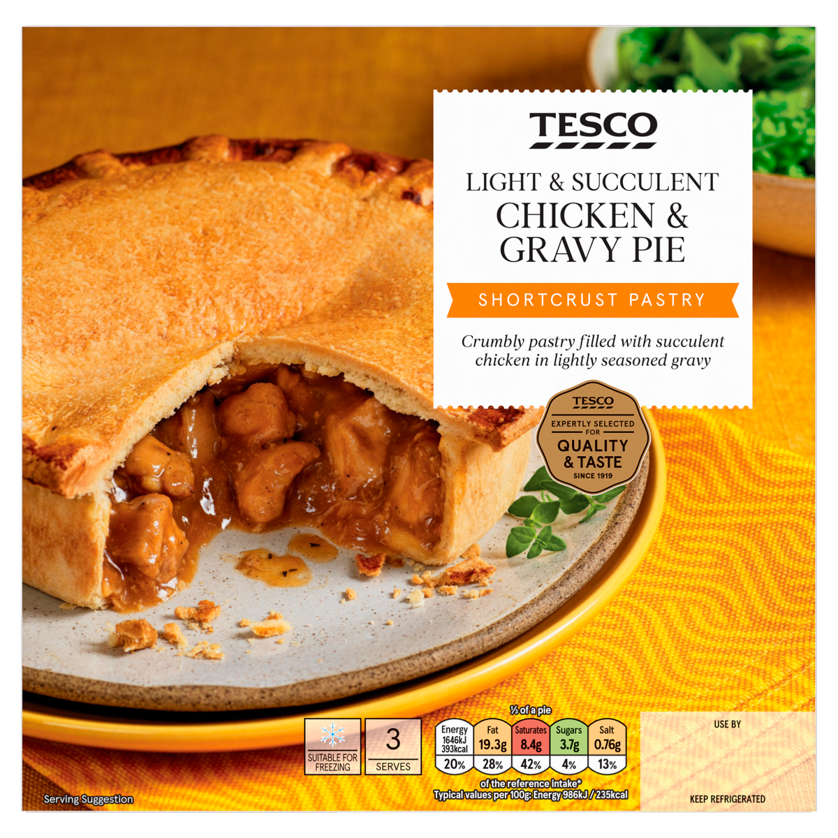 Tesco Chicken & Gravy Pie 500g