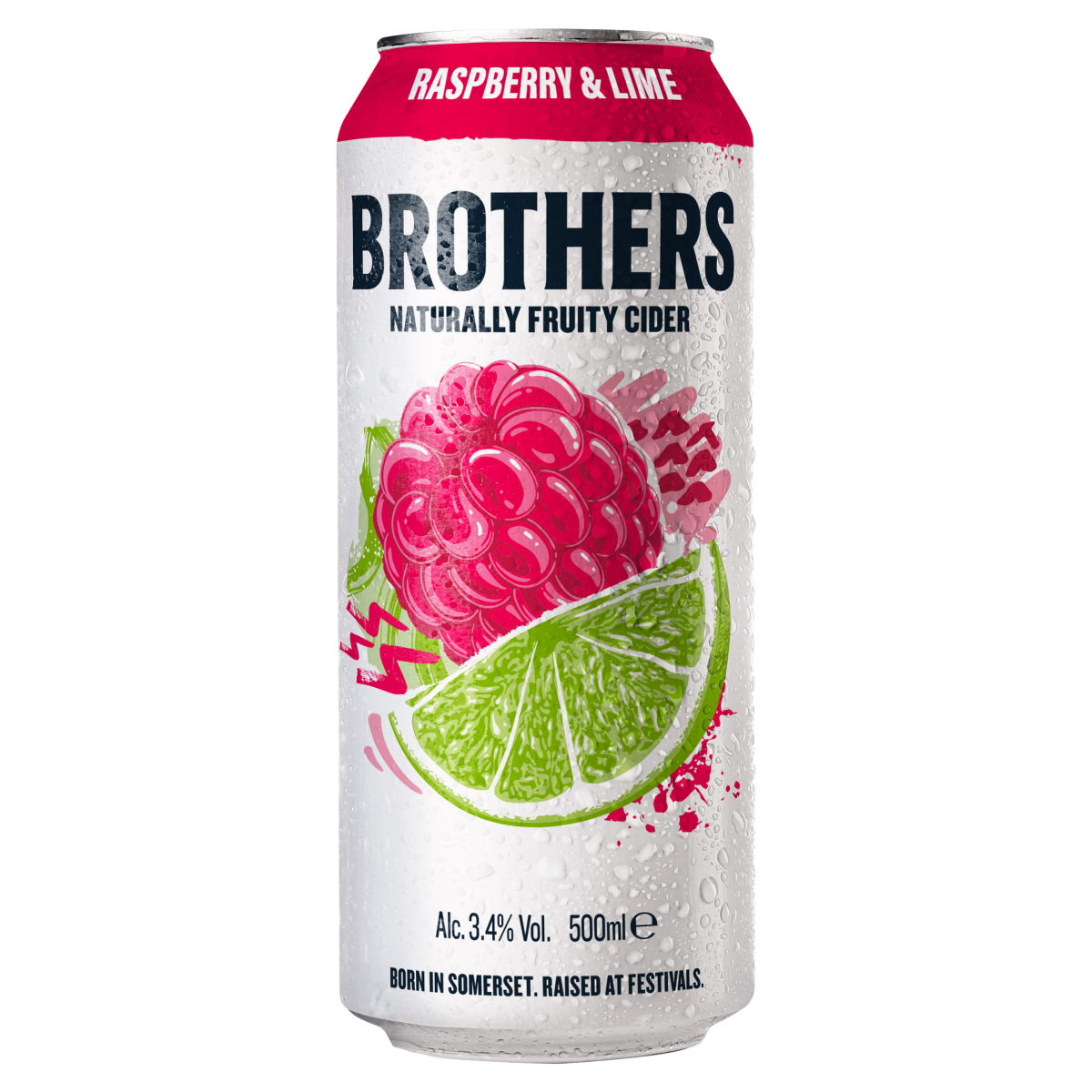 Brothers Raspberry & Lime Naturally Fruity Cider 500ml