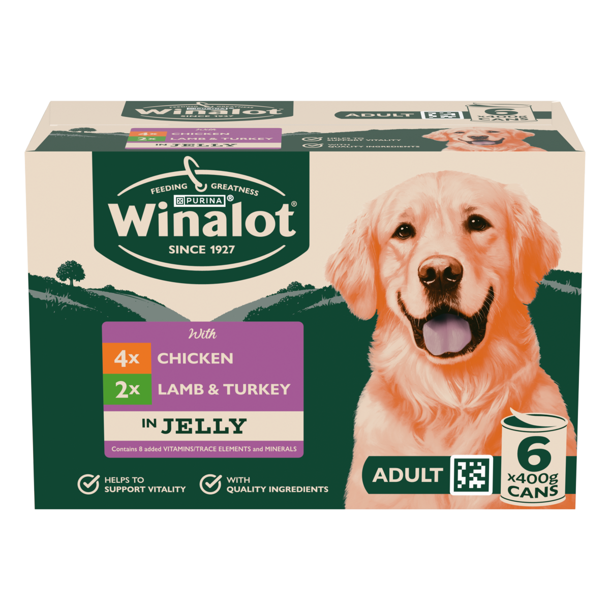 WINALOT Classics Mixed in Jelly Wet Dog Food 6x400g