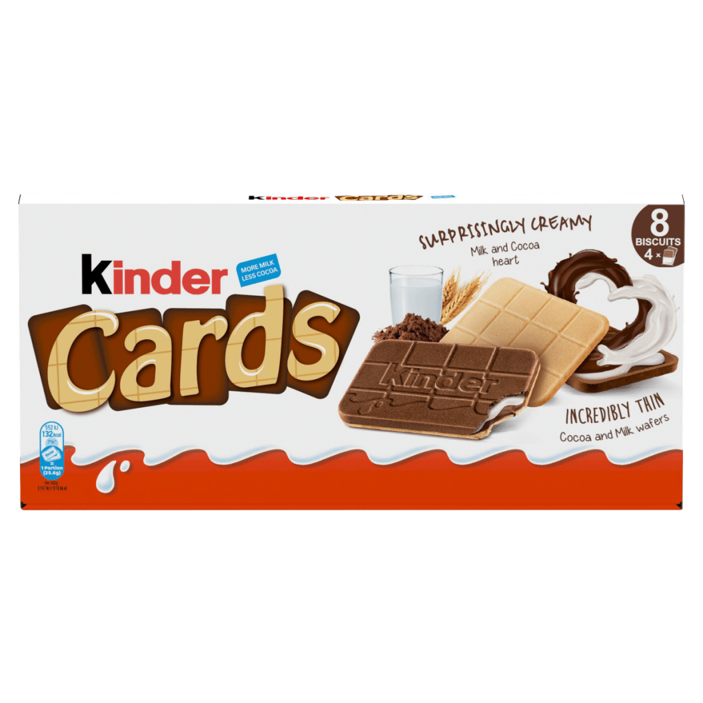 Kinder Cards Biscuits 8 x 12.8g (102.4g)