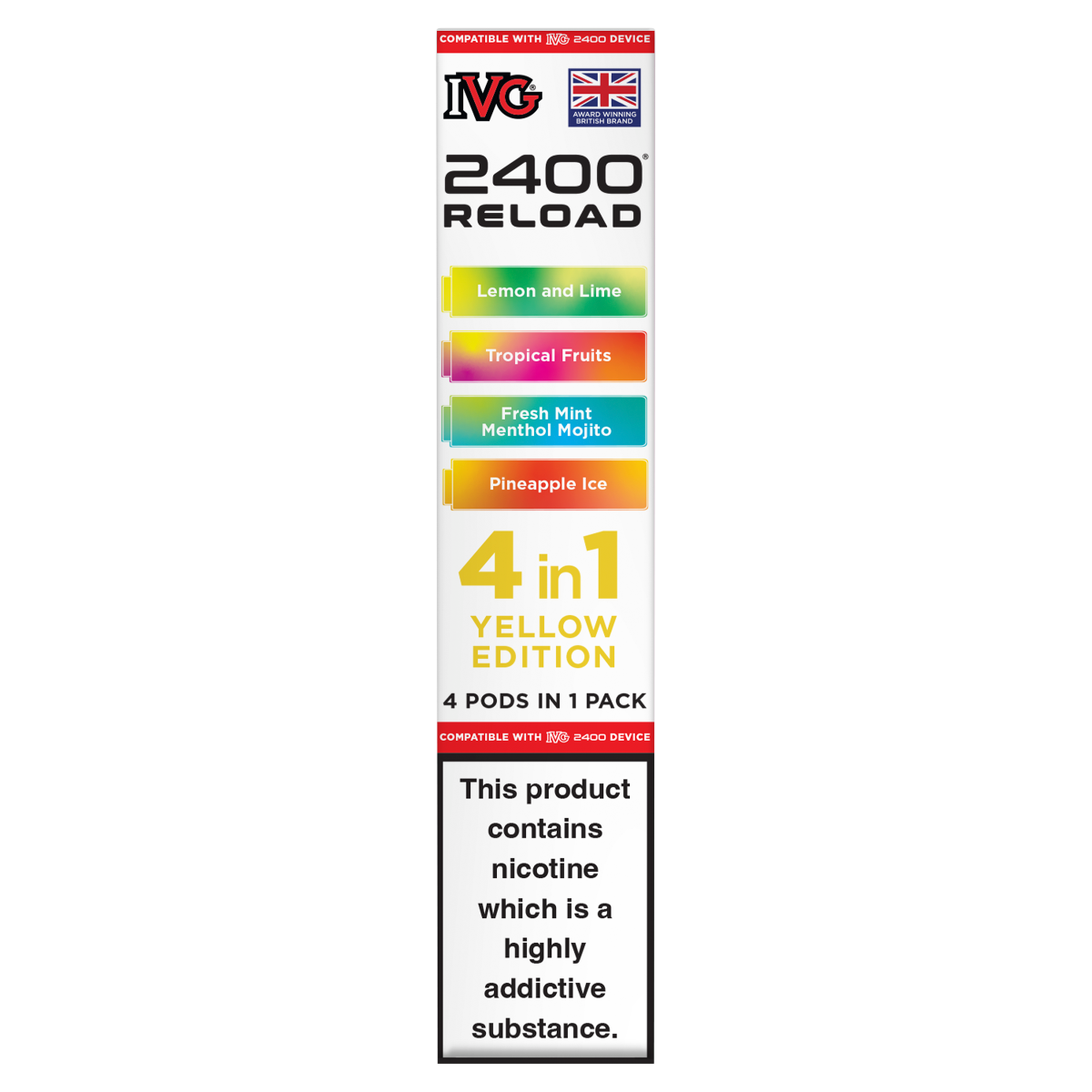 IVG 2400 Reload 4 in 1 Yellow Edition